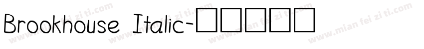 Brookhouse Italic字体转换